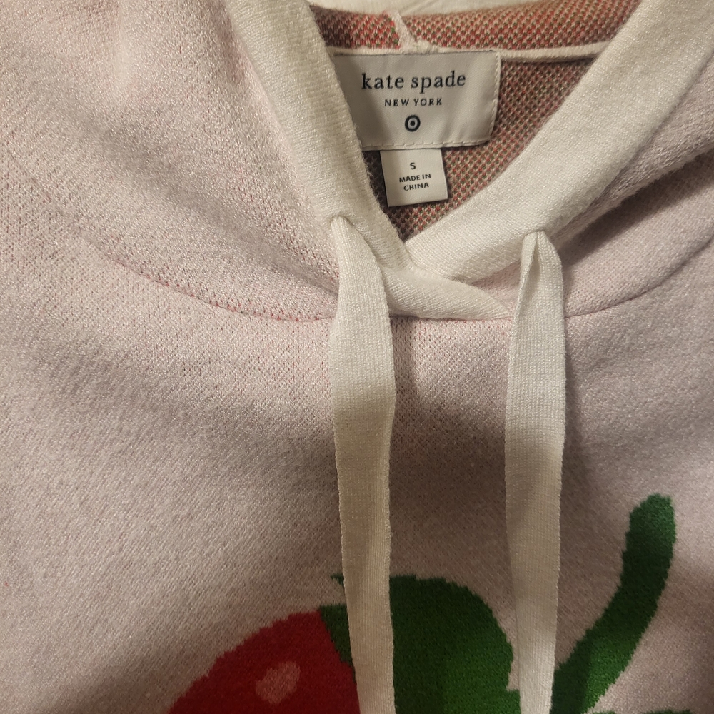 Kate Spade Pink Hoodie with Strawberry Design - Picture 9 of 10